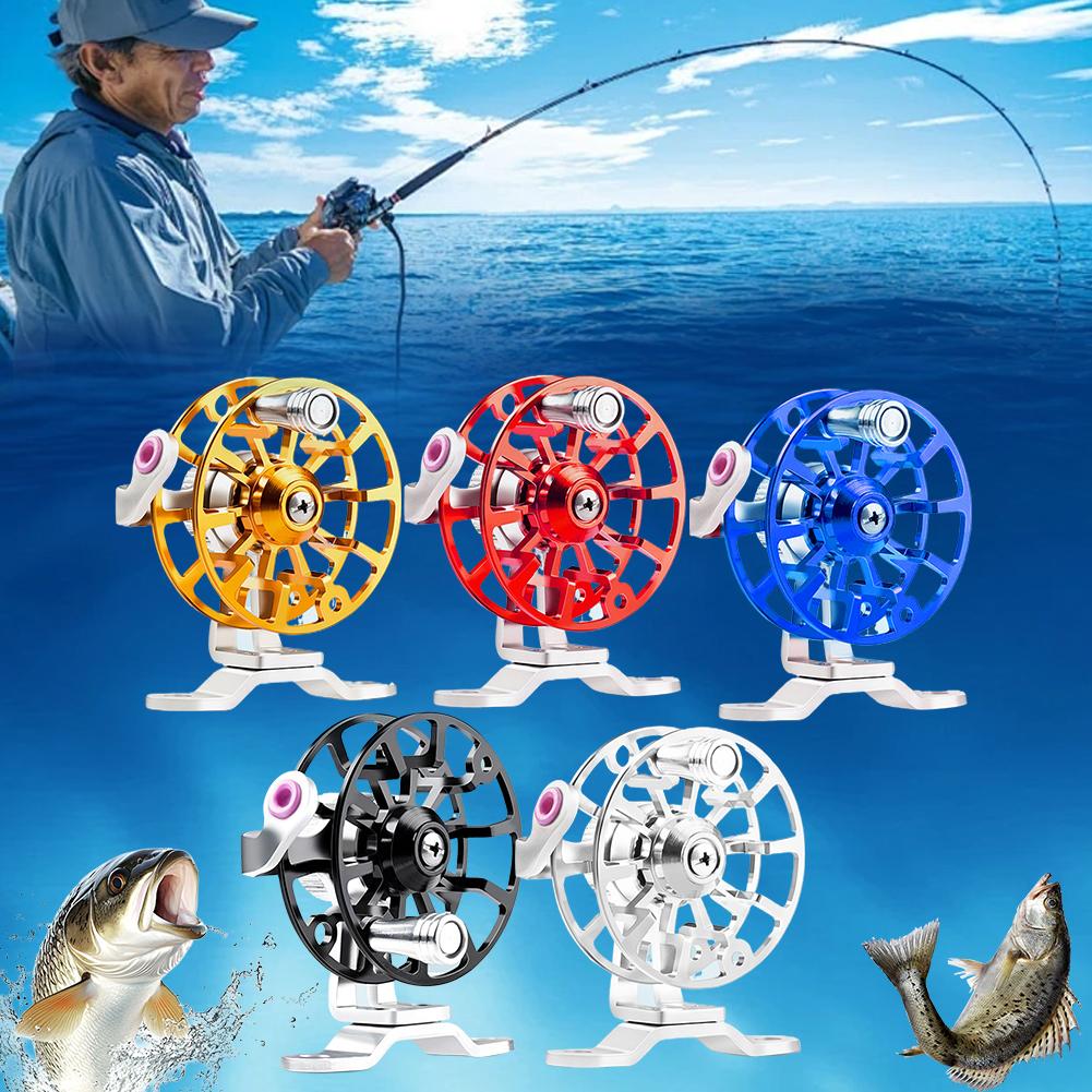 Ice Fishing Reel - Mini moulinet de pêche entièrement métallique,