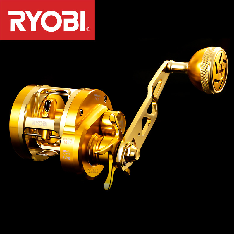 Ice Fishing Reel - JaponRYOBIRyobiVARIUSValius Moulinet à tambour en métal
